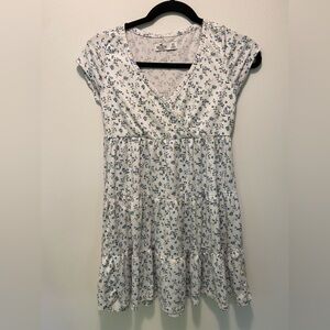 Hollister Blue and White Floral Dress